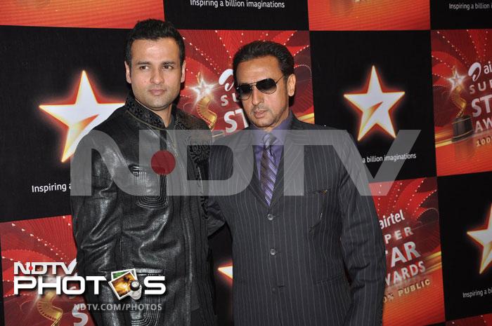 Rohit Roy was spotted with Bollywood baddie Gulshan Grover at the do.