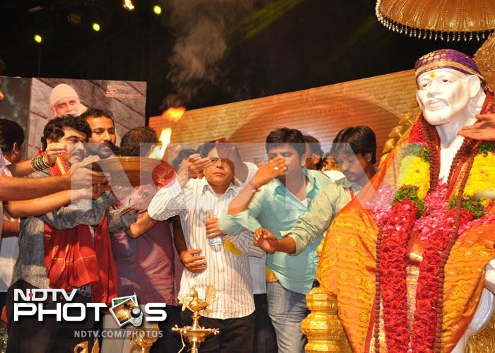 Nagarjuna and family launch the music of Shirdi Sai