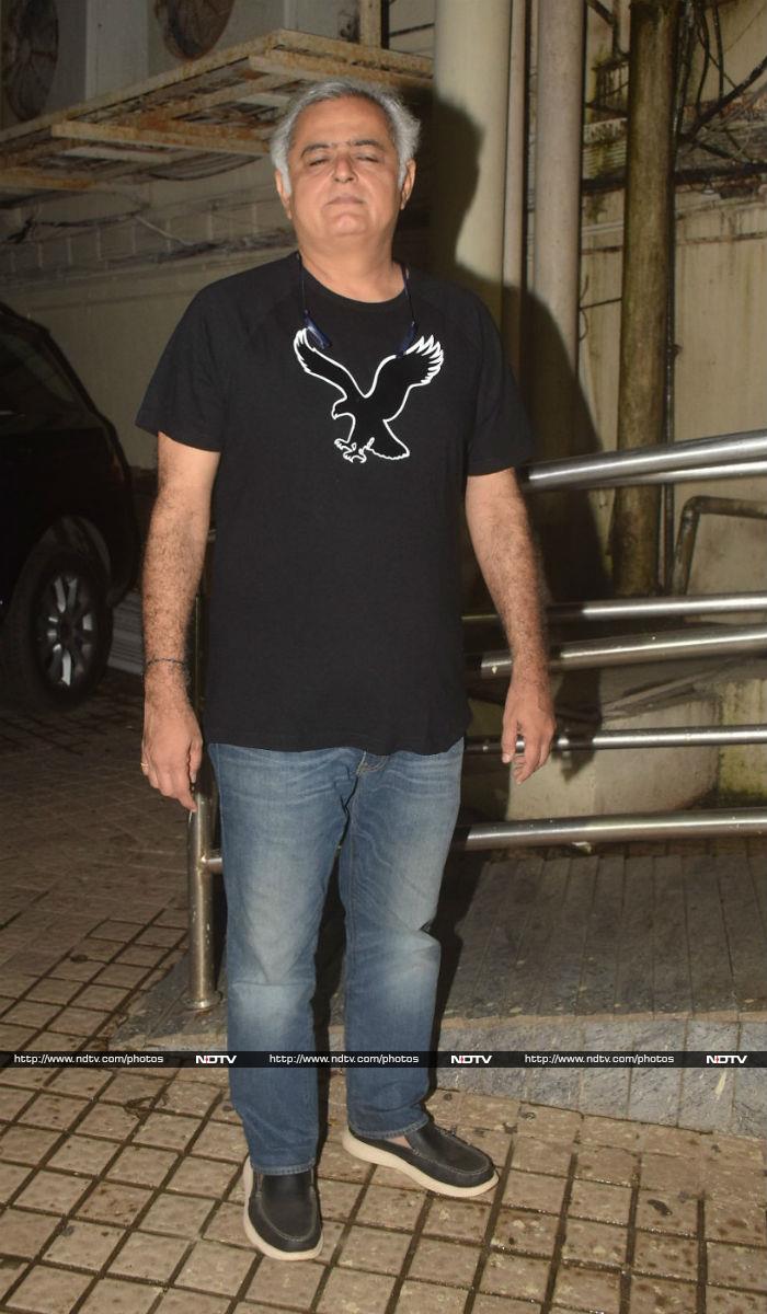 Rajkummar Rao's frequent collaborator director Hansal Mehta also made it to the screening.