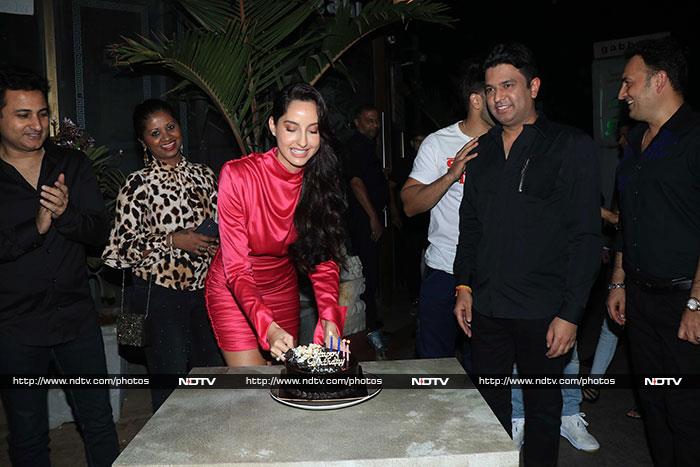 Nora Fatehi\'s Midnight Birthday Bash With Varun Dhawan And Others