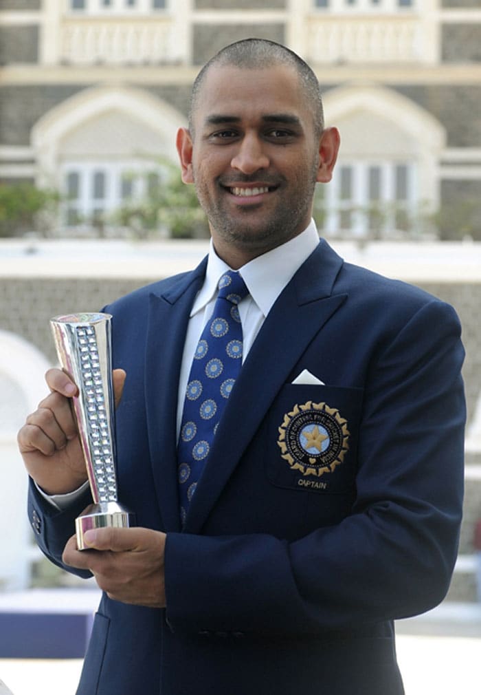 Captain Cool started out as a long haired young turk and evolved through various styles of hairdressing into his current shaven headed, slightly bearded self. The bald pate is a recent acquisition but the stubble was very much in evidence as M S Dhoni lifted the World Cup this year.