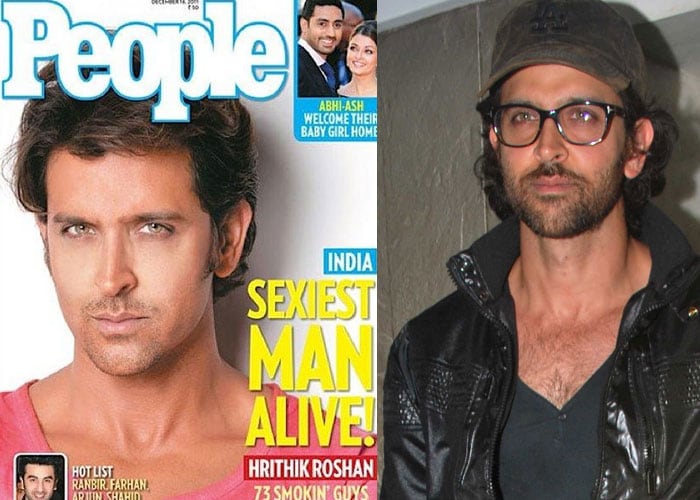 Hrithik Roshan takes his stubble to parties ? and why not? After all, he was named this year's Sexiest Man Alive by the Indian version of People, facial growth and all. He's also bearded and dangerous in his next movie, the remake of Agneepath.