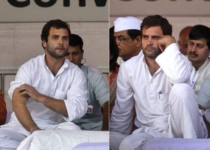 Rahul Gandhi's combination of starched whites, rumpled hair and facial fuzz gives him a lived in look that speaks of the election trail. Pretenders would probably do well to adopt the Congress charmer's unshaven, sleepy eyed style for a touch of political charisma.