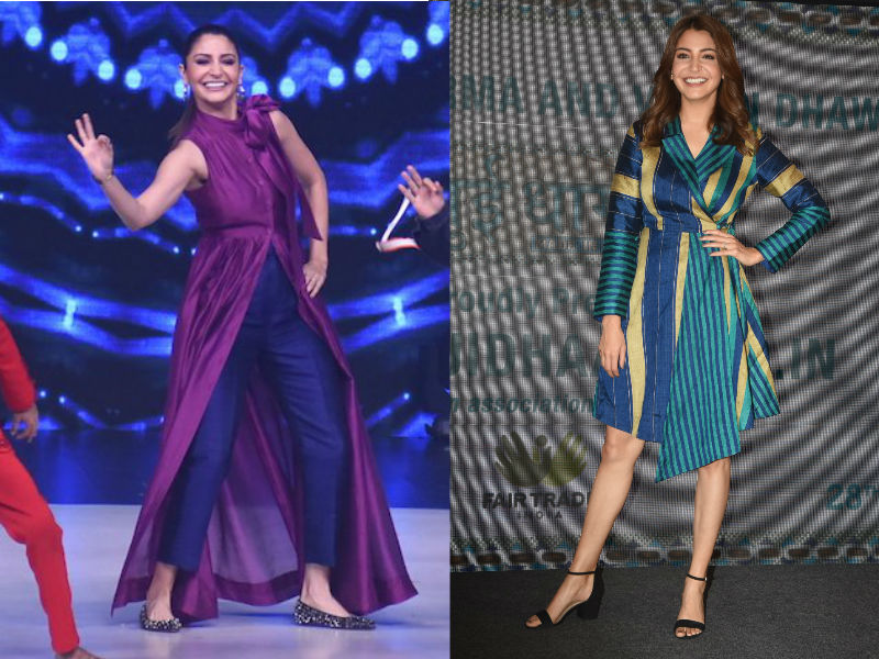 कुछ इस अंदाज़ में 'सुई धागा' को प्रमोट करने पहुंचीं अनुष्का