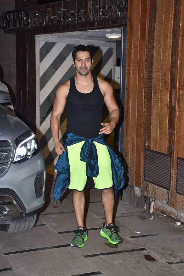 Also spotted at the gym was Varun Dhawan.