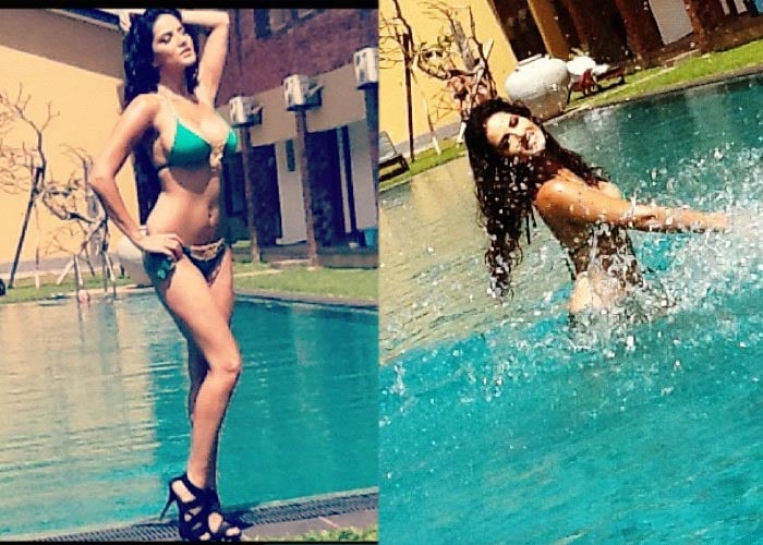 Green Bra Sunny Leone Video Sexy - Sunny's itsy-bitsy teeny-weeny bikini