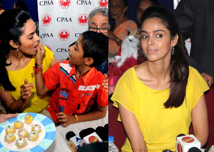 Mallika makes time for some special children