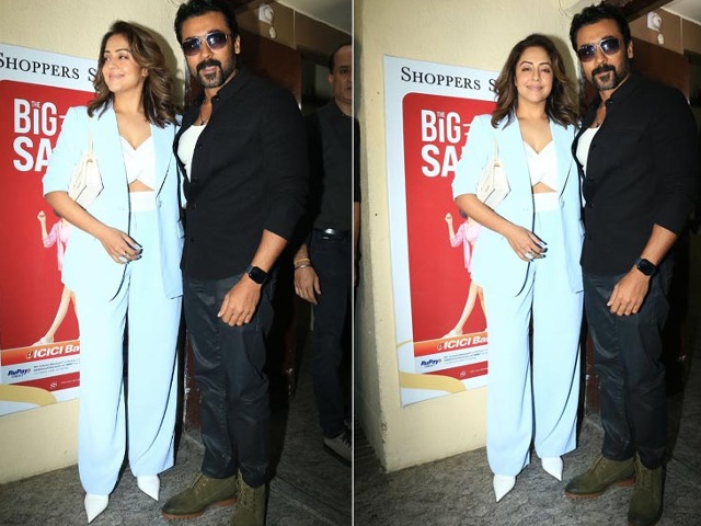 Suriya With His Plus One Wife Jyotika At <i>Sarfira </i> Screening