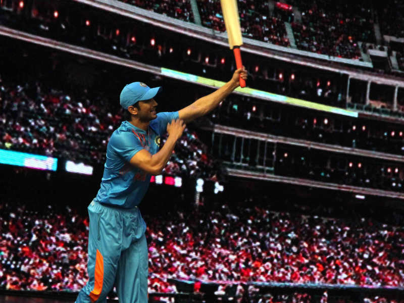 ‘धोनी के शॉट्स' पर सुशांत सिंह राजपूत ने यूं चलाया बल्‍ला...