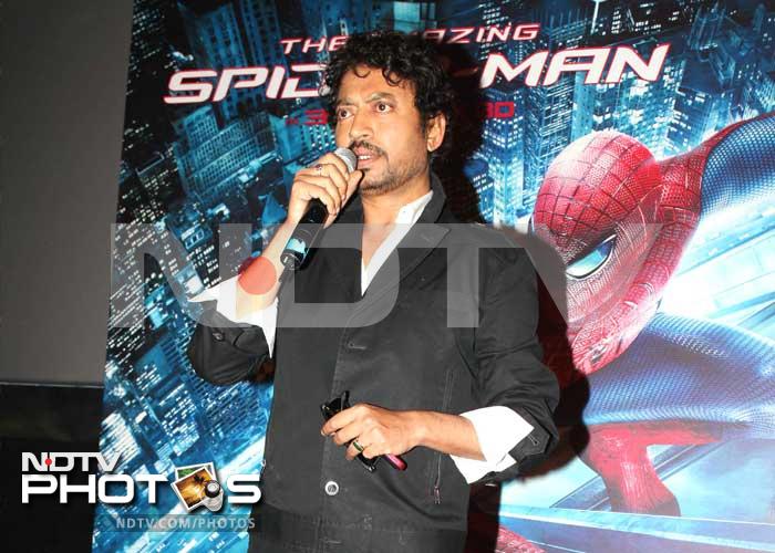 Irrfan Khan at the press conference of The Amazing Spiderman