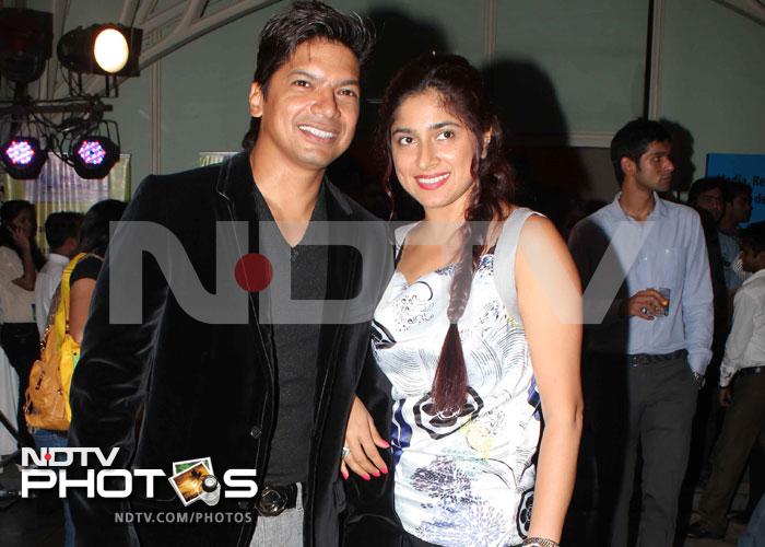 Shaan and his wife Radhika ready for a snap.