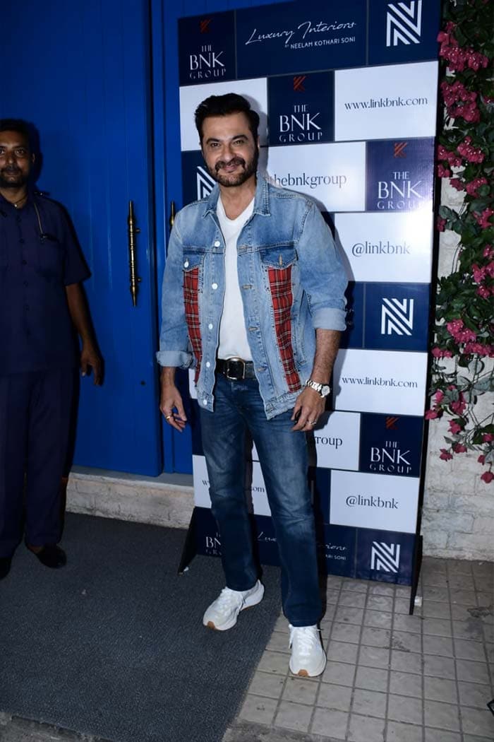 While Maheep Kapoor was missing from BFF Neelam Kothari's party, her husband and actor Sanjay Kapoor was clicked at the bash