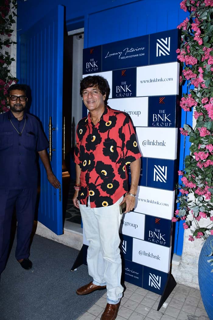 Chunky Pandey opted for a casual look for Neelam Kothari's party