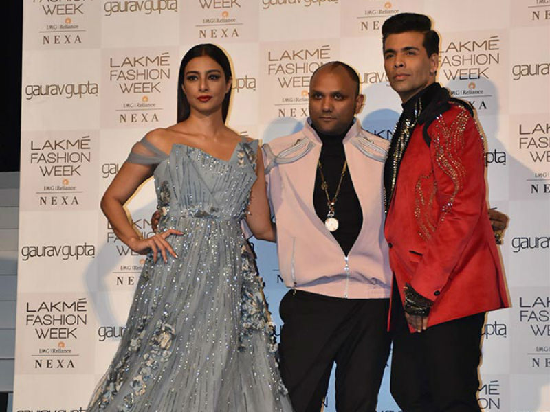 Tabu And Karan Johar Walk The Ramp For Gaurav Gupta