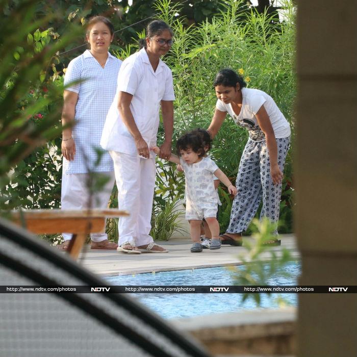Taimur\'s Spends A Day By Pool, Karisma And Sandeep Toshniwal Visit Saif