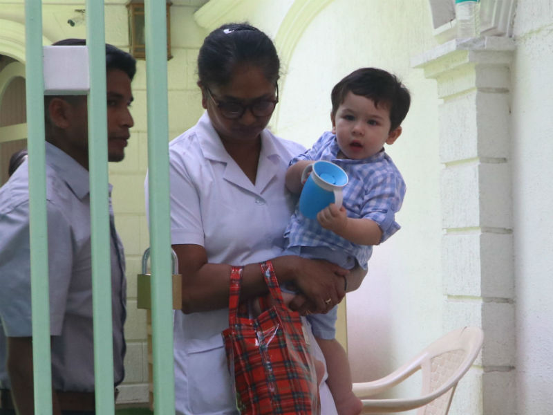 After School, Taimur Chills By The Poolside