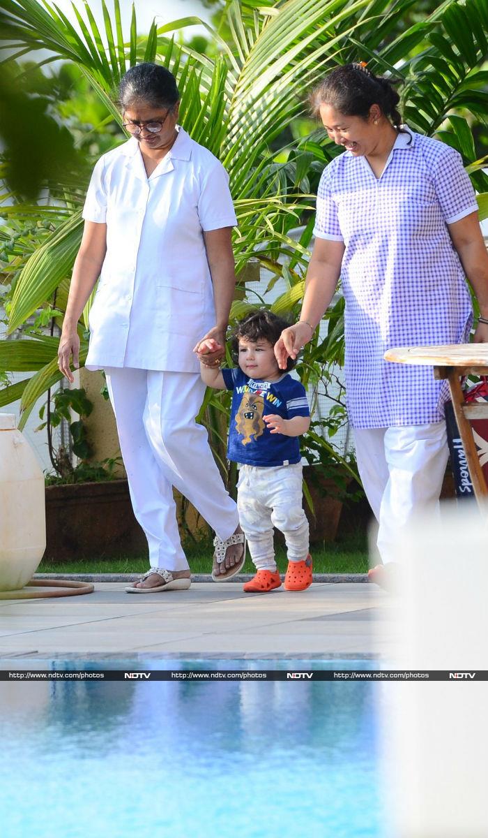 Taimur\'s Love For The Pool