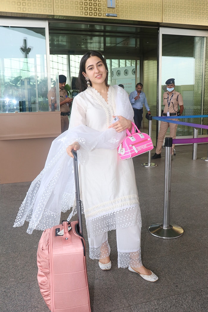 Sara Ali Khan was a vision in white.