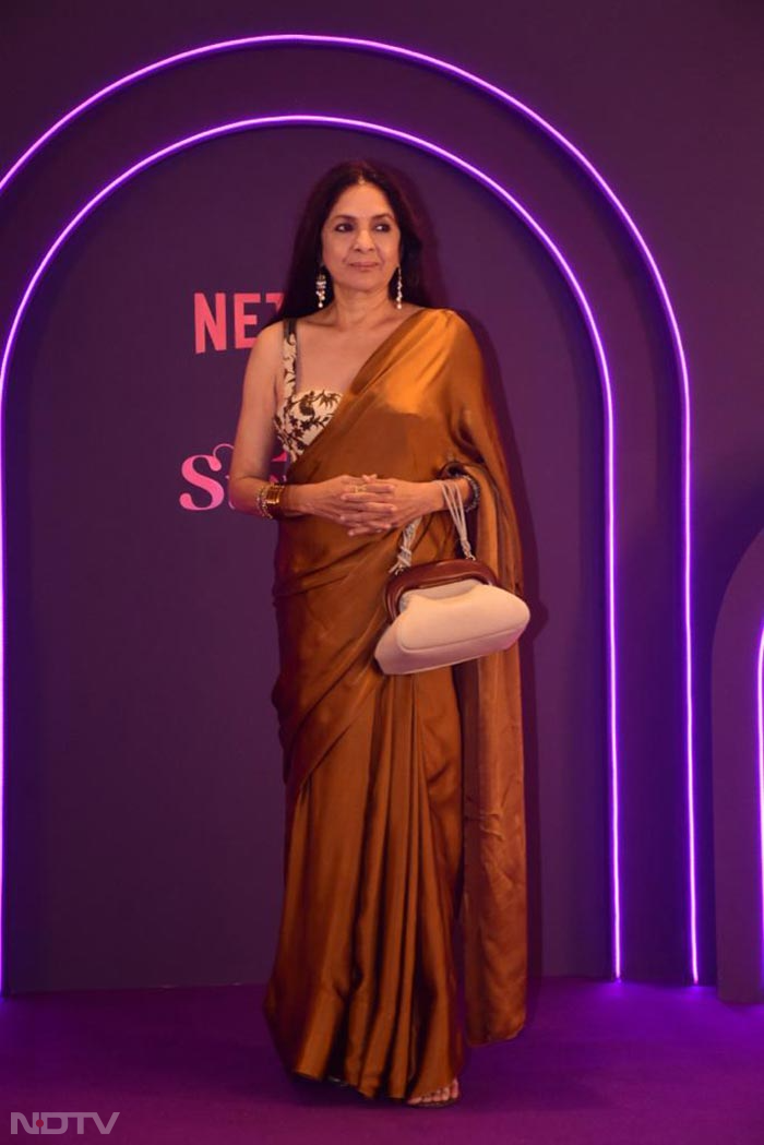 Neena Gupta's OOTN for the event was this <i>saree</i>.(Image courtesy: Varinder Chawla)