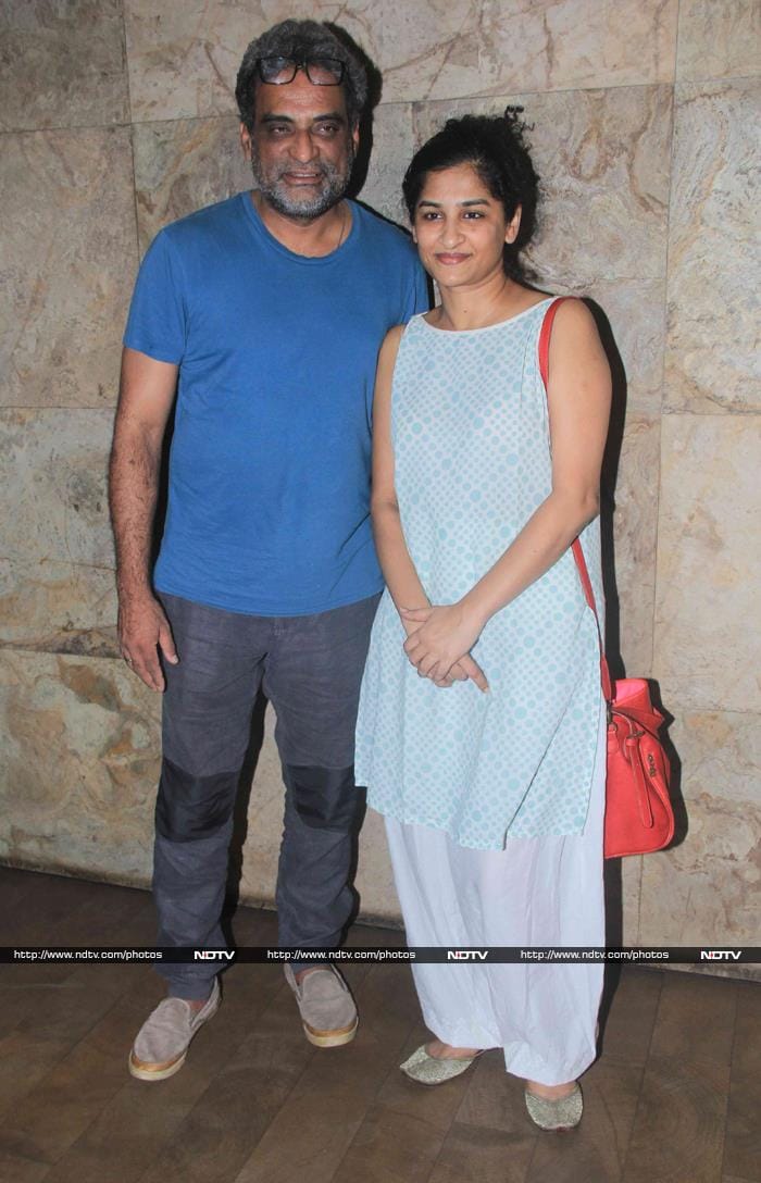 Filmmaker R Balki attended the screening with his director wife Gauri Shinde who was dressed simply in a <i>salwar-kurta</i>