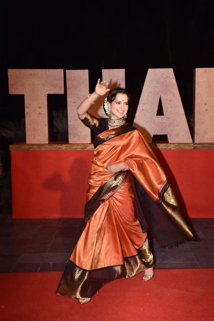 Kangana Ranaut Makes A Head-Turning Entry At Thalaivi Trailer Launch