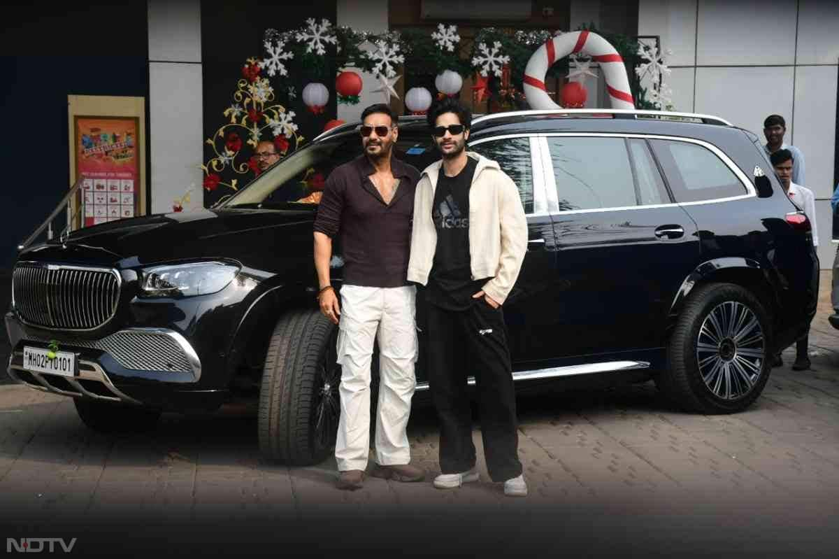 Ajay Devgn and nephew Aman Devgan were pictured at the airport. (Image Courtesy: Varinder Chawla)