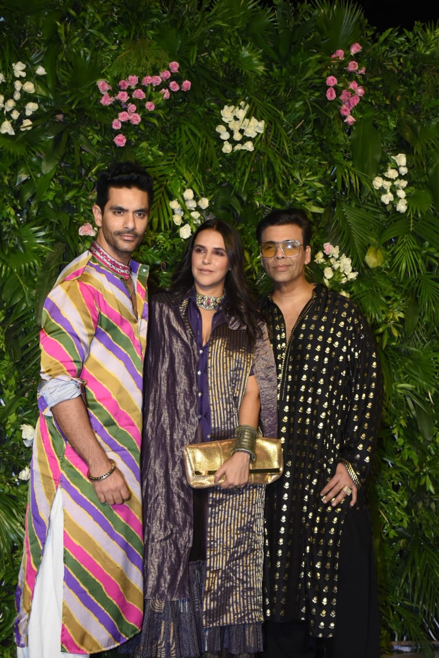 Karan Johar attended Kriti Sanon's Diwali bash with Neha Dhupia and Angad Bedi.


(Image courtesy: Varinder Chawla)