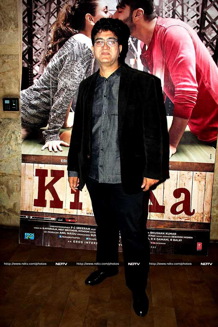 Lyricist Prasoon Joshi also enjoyed <I>Ki And Ka</i> on Monday.