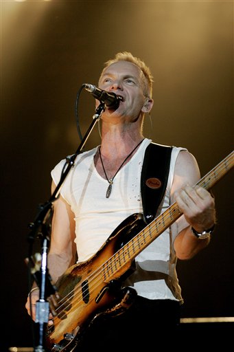 Lead singer and bassist of The Police, Sting, performs in Vancouver as the band kicks off their world tour.