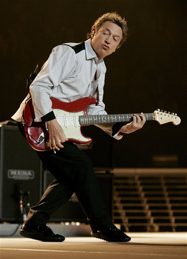 Guitarist Andy Summers of The Police performs as the band kicks off their world tour Vancouver.