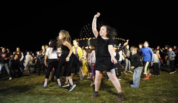 Melisa Acosta, 10, dances to &quot;Thriller&quot; during &quot;Thrill The World 2009,&quot; a global celebration of late singer Michael Jackson, in Buenos Aires on October 24, 2009. Thrill The World aims to be an unprecedented global celebration of the life and music of the &quot;King of Pop&quot;, who died this year at 50. (Image: AFP)