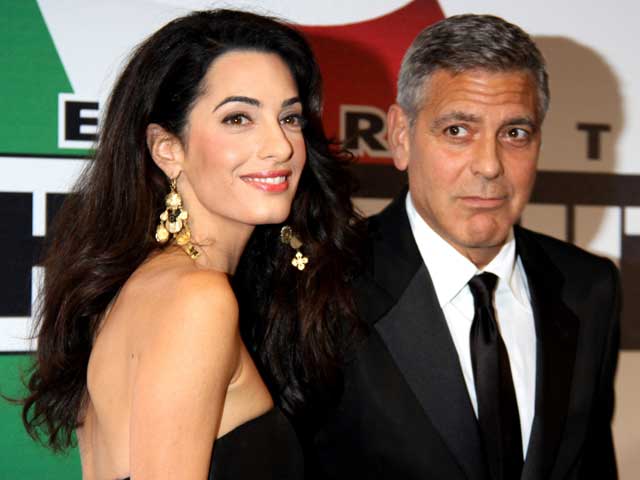 Photo : Out in the Open: George Clooney, Amal Alamuddin