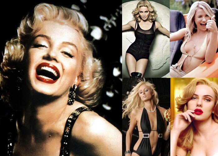 The iconic Marilyn Monroe has been named the greatest blonde of all time.
<BR><BR>
The light-haired beauty has been named the greatest blonde, even after half a century of her death, beating the likes of Scarlett Johansson, Gwen Stefani, Madonna and other contemporary divas in this list of 20 judged by3,000 people and conducted by Clairol nice n' Easy.
<BR><BR>