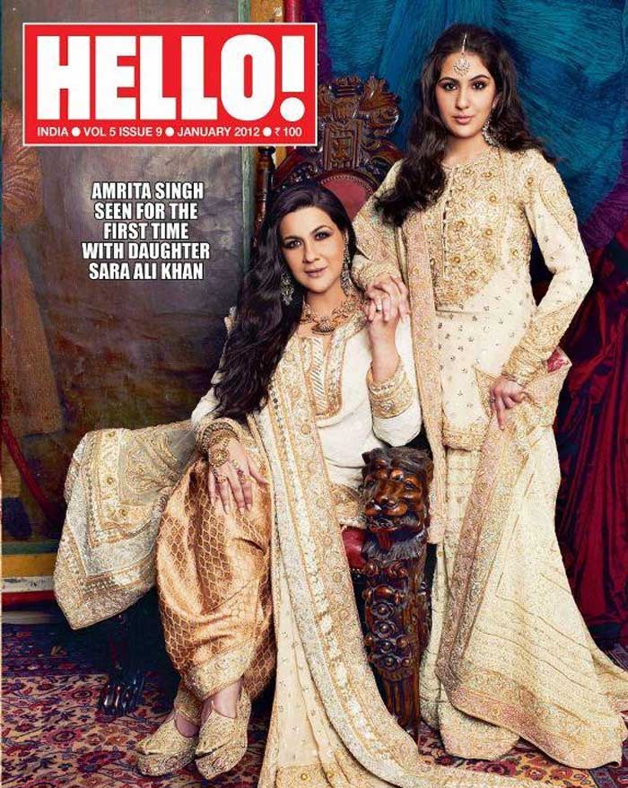 Amrita dazzles on the cover with daughter Sara