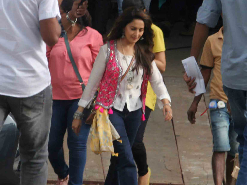 Madhuri From The Sets Of  <I>Total Dhamaal</I>
