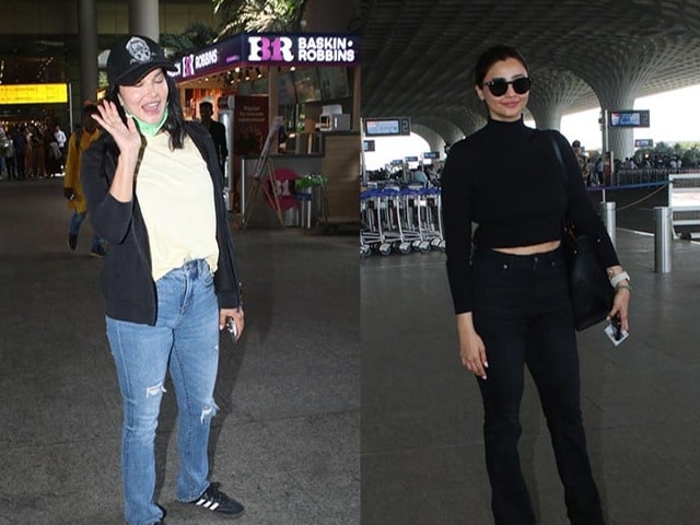 Photo : Trust Sunny Leone And Daisy Shah To Serve The Best Airport Fashion