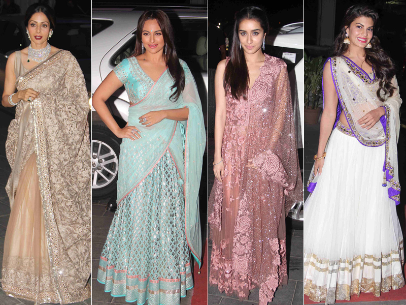 Sridevi, Sonakshi, Shraddha, Jacqueline Style Up for Tulsi Kumar's Reception Sridevi, Sonakshi, Shraddha, Jacqueline Style Up for Tulsi Kumar's Reception