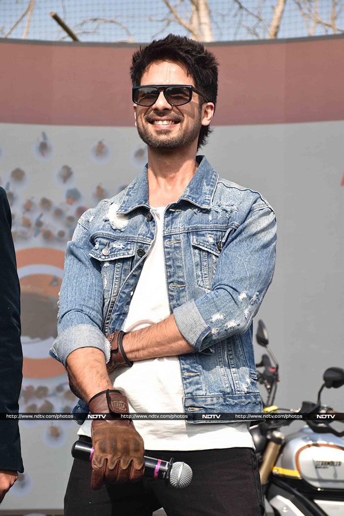 Shahid Kapoor was busy at an event in Mumbai on Thursday.