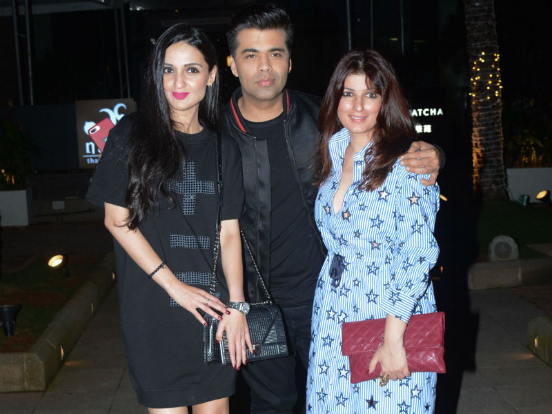 Twinkle Khanna Catches Up With Friends Karan Johar And Anu Dewan