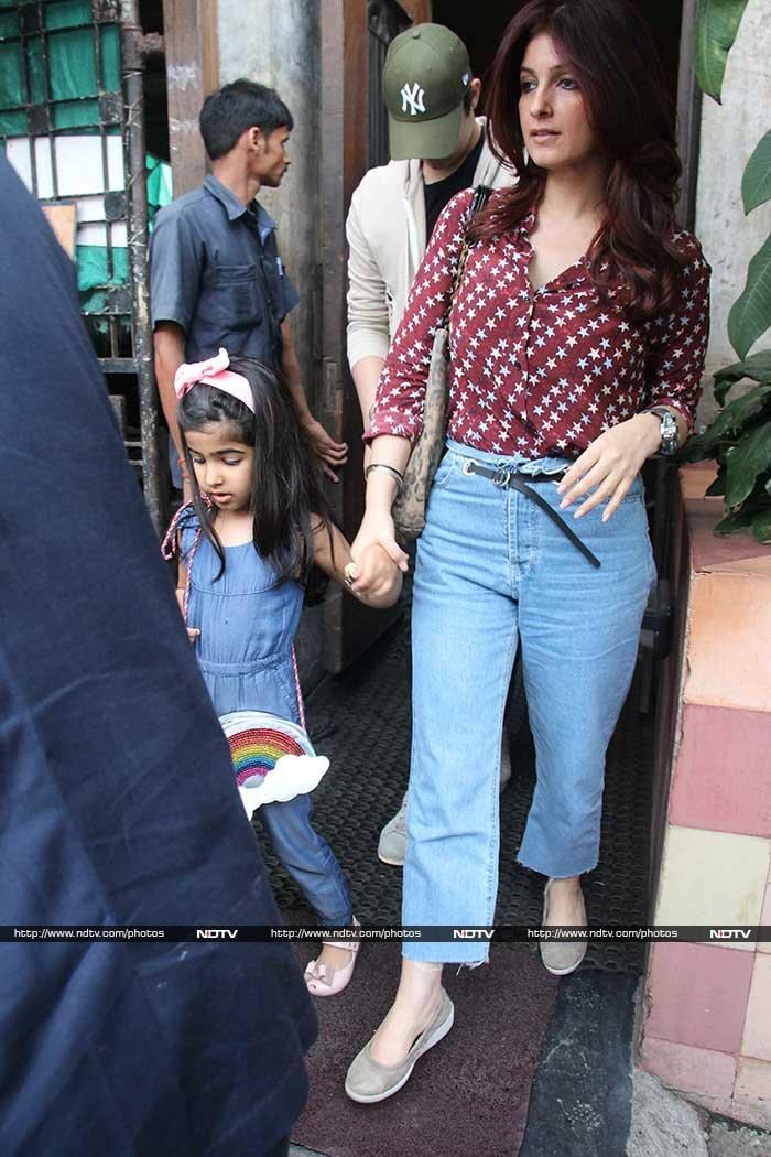 Twinkle Takes Aarav And Nitara Out For Lunch