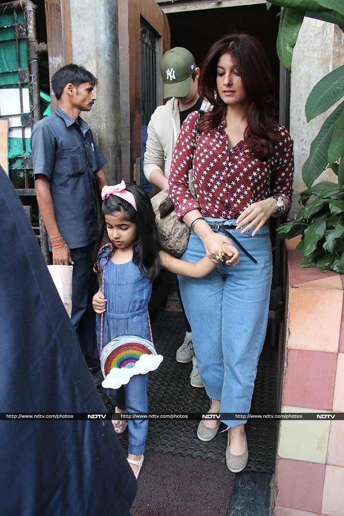 Twinkle Takes Aarav And Nitara Out For Lunch