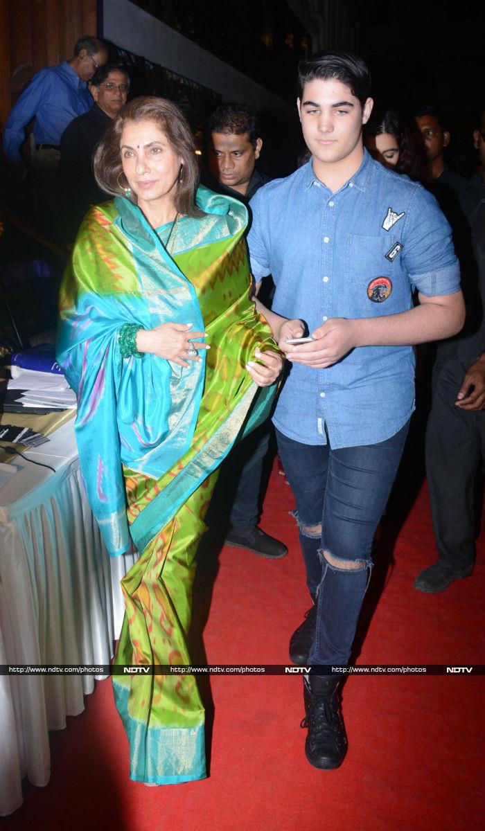 Aarav stood by his grandmother Dimple Kapadia's side.