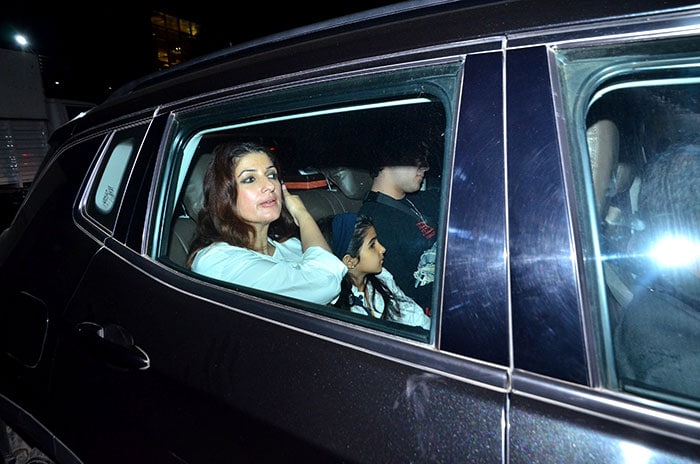Twinkle Khanna Attends Mission Mangal Screening With Film With Nitara And Aarav