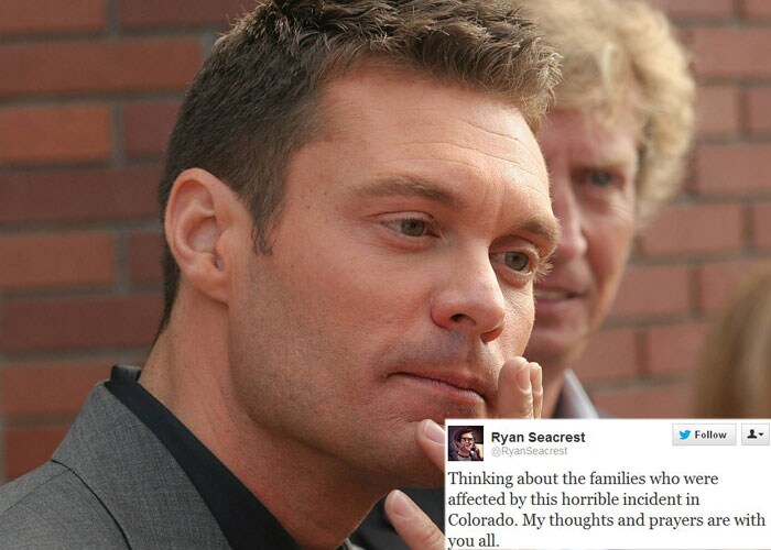<b>Ryan Seacrest</b>: Thinking about the families who were affected by this horrible incident in Colorado. My thoughts and prayers are with you all.