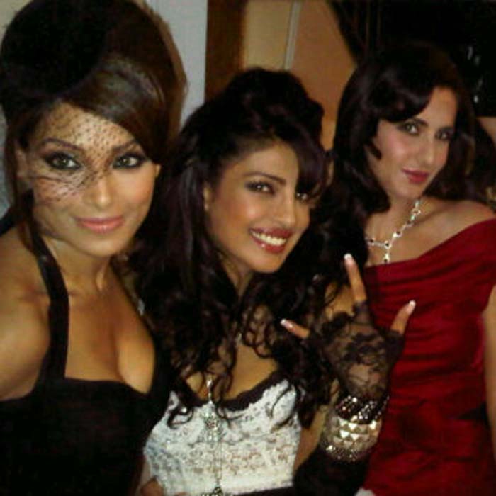 Bipasha Basu posted some backstage pics of Salman Khan's Being Human show. Seen here Bips with Priyanka and Katrina.