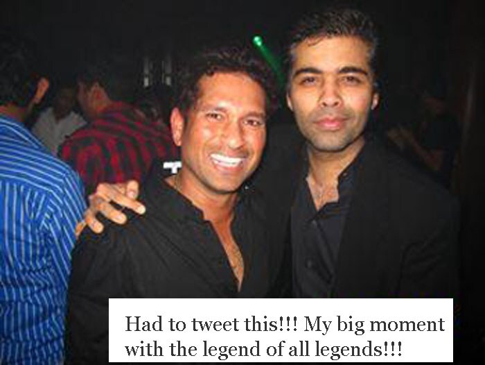 Director Karan Johar has posted this picture on his Twitter page with the tweet: Had to tweet this!!! My big moment with the legend of all legends!!!