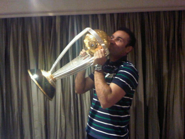 Sehwag is in love with Cup in hand.