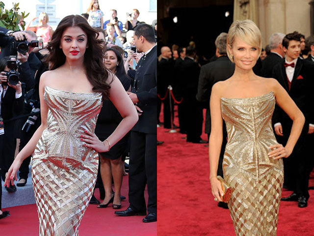 Same-To-Same: Copycat Aishwarya Outshines Kristin Same-To-Same: Copycat Aishwarya Outshines Kristin