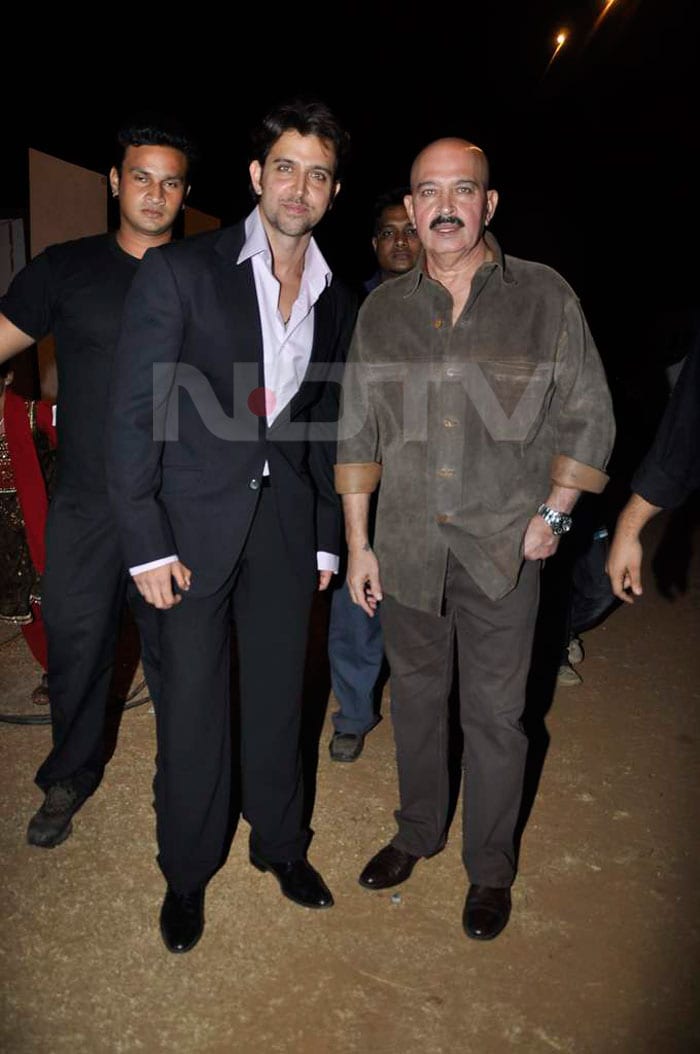 Hrithik accompanied his father Rakesh Roshan to the event.