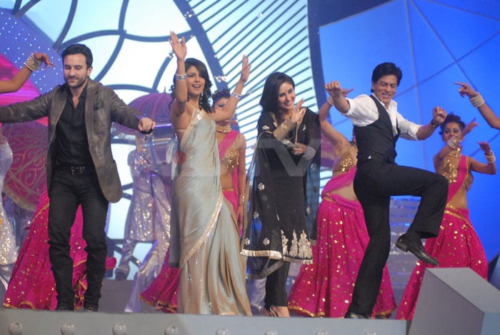 The Desi Girls shake a leg with their leading men.